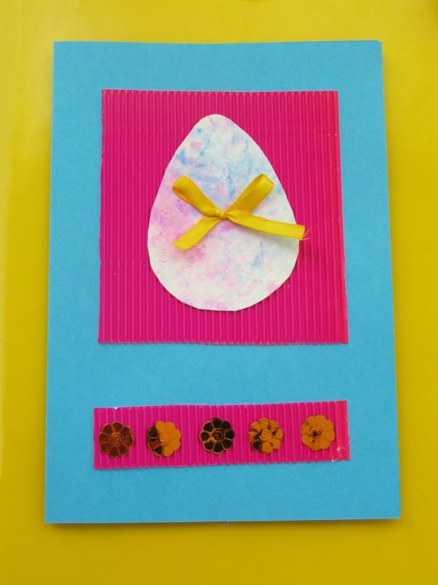 Paste tineri copii idei felicitari de Paste carton decoratiuni cu oua Meșteșuguri de Paști cu idei pentru copii felicitări de Paști decor cu arc de ouă