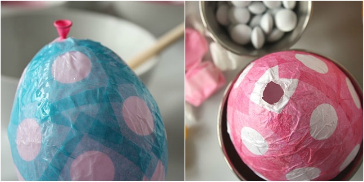 baloane de tineri decor de Paști ouă de Paște hârtie machetă puncte de hârtie