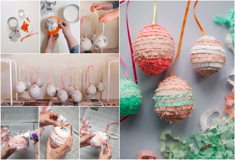 Faceți singuri baloane decorațiuni de Paște pinata din hârtie mache