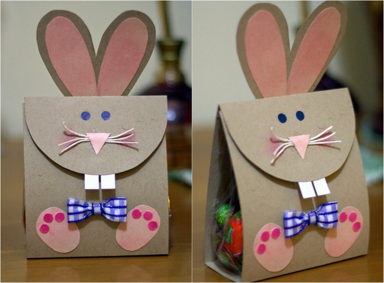 Decorați punga de cadou din hârtie ca iepurașul de Paște Paste-iepuraș-tinker-hârtie-cadou-sac-cu-ciocolată-bomboane-iepuraș