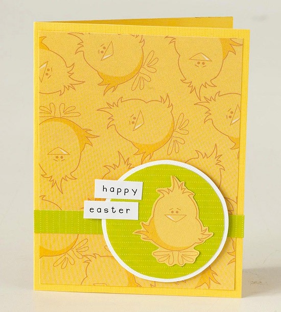 ideea de design a cărții de Paște verde galben