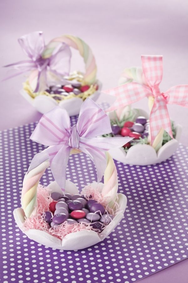 idei de decor dulce de masă-Paște-decorați coșurile de Paște discret