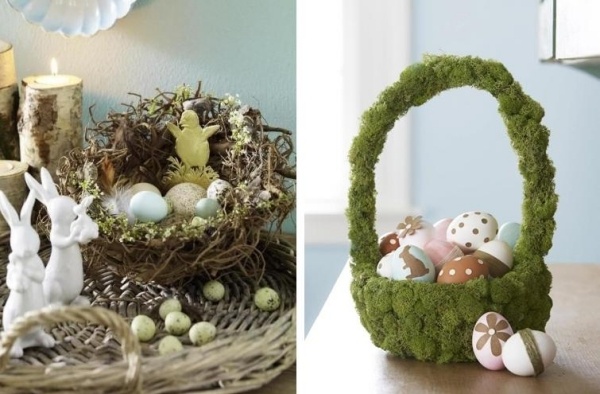 Coș de Paște, tineri-pășuni-mușchi-idei pentru a te face singur