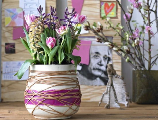 decorare flori verzi mov-oala interesanta decorare flori verzi mov