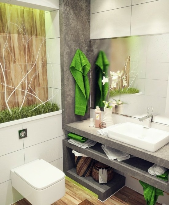 culoare verde idei de design baie decorare primavara idei de design baie color verde