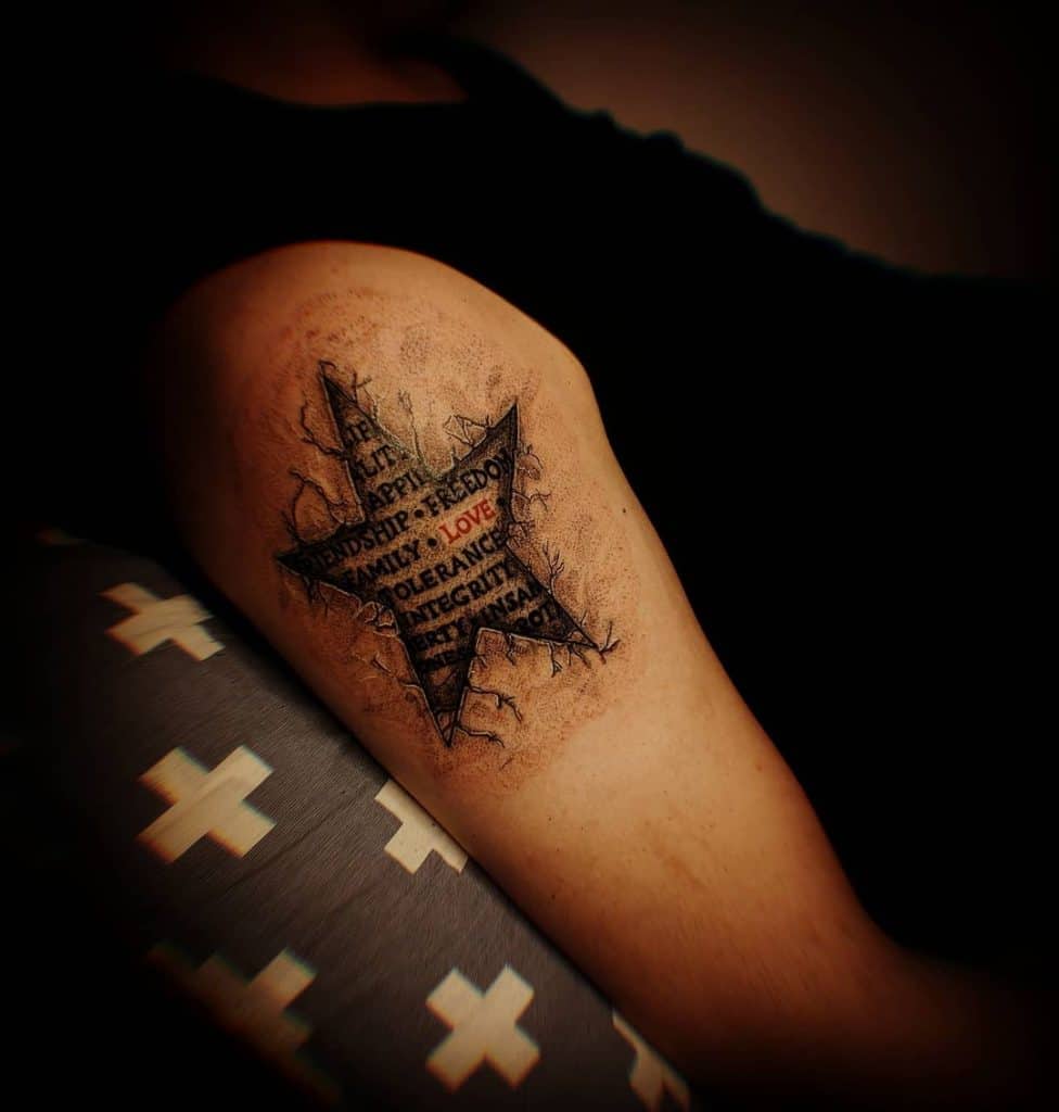 Tatuagens de estrelas, tatuagem salva, 10