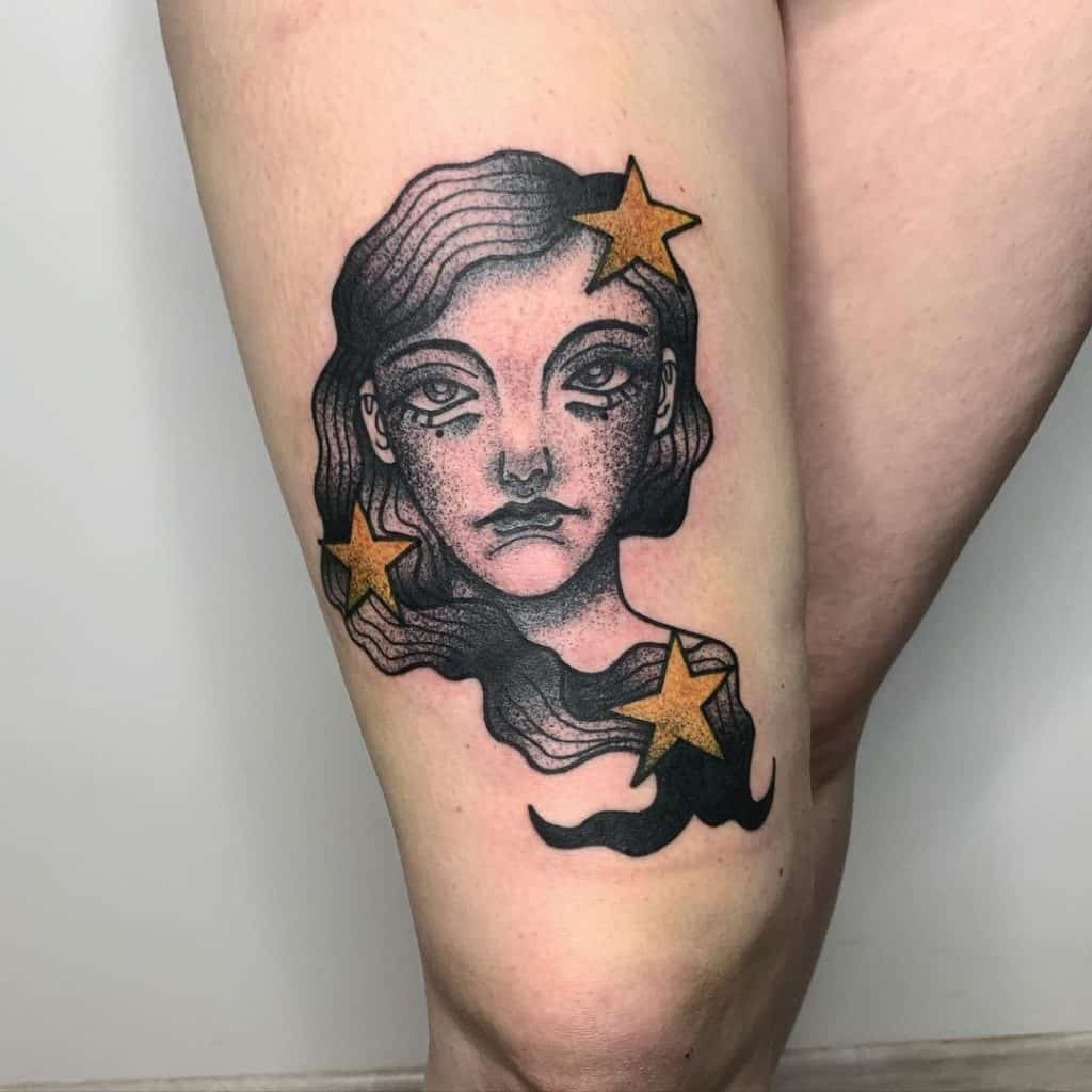 Tatuagens de estrelas, tatuagem salva, 23