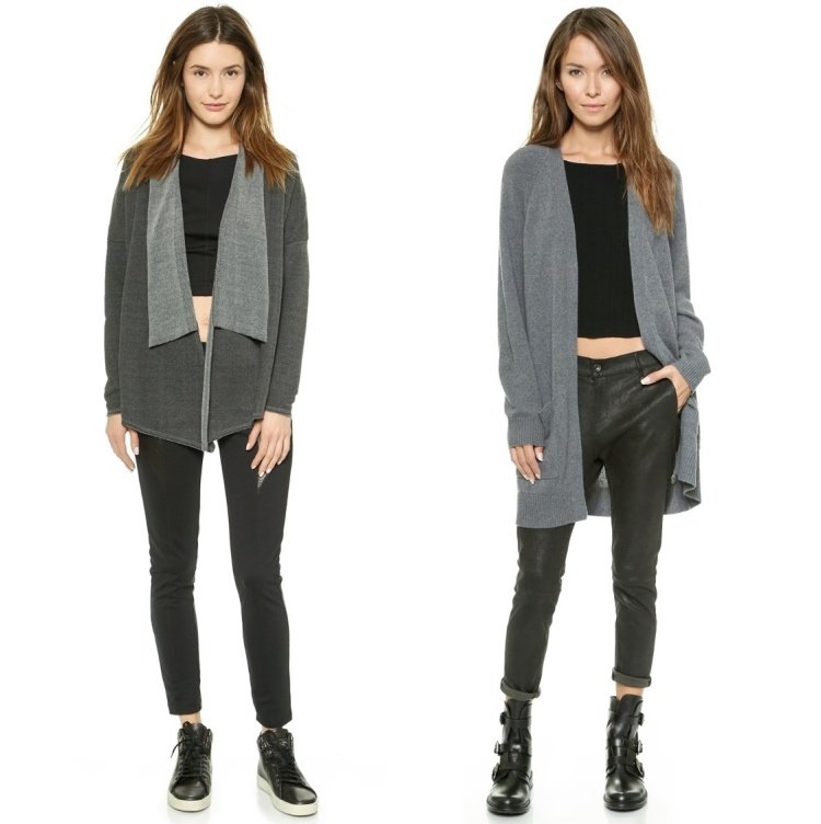 tinuta casual cu cardigan gri fara nasturi idei-ținute-cardigane-oversize-jambiere-negre-gri-simple-zilnice