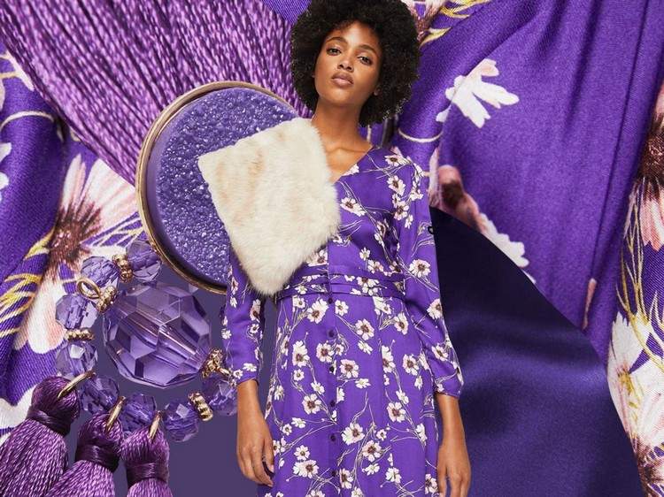 violet moda rochii bijuterii textile tendință culoare 2018