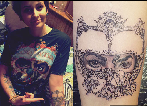 Paris Jackson braccio sinistro MJ