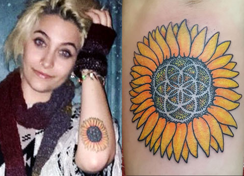 Avambraccio sinistro di Paris Jackson