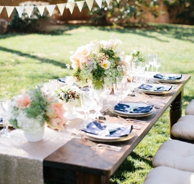 Masă de grădină petrecere idei de decor vintage pentru masă