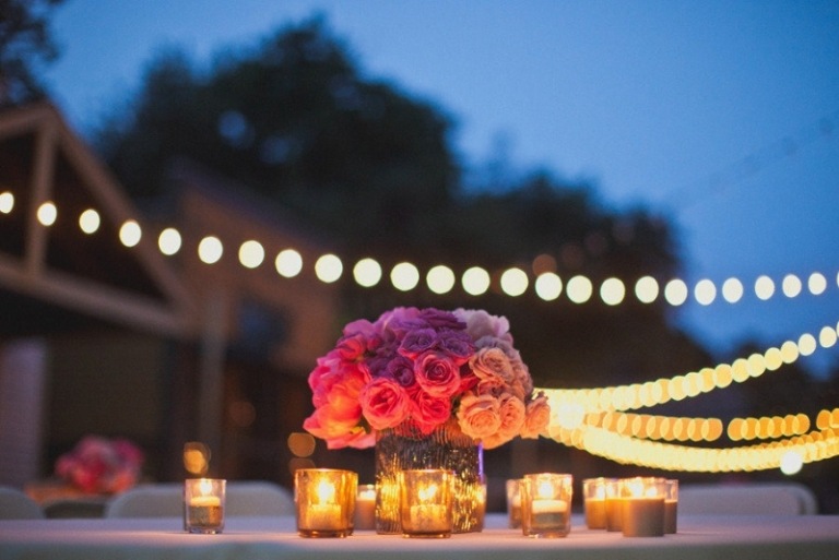 Felinare de grădină de petrecere buchet de ghirlande de trandafiri