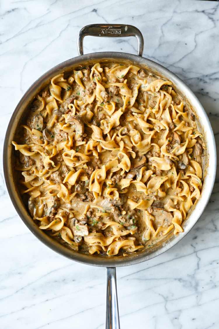 Rețete de paste Rețetă Stroganoff de vită cu conținut scăzut de calorii Rețete sănătoase pentru slăbit