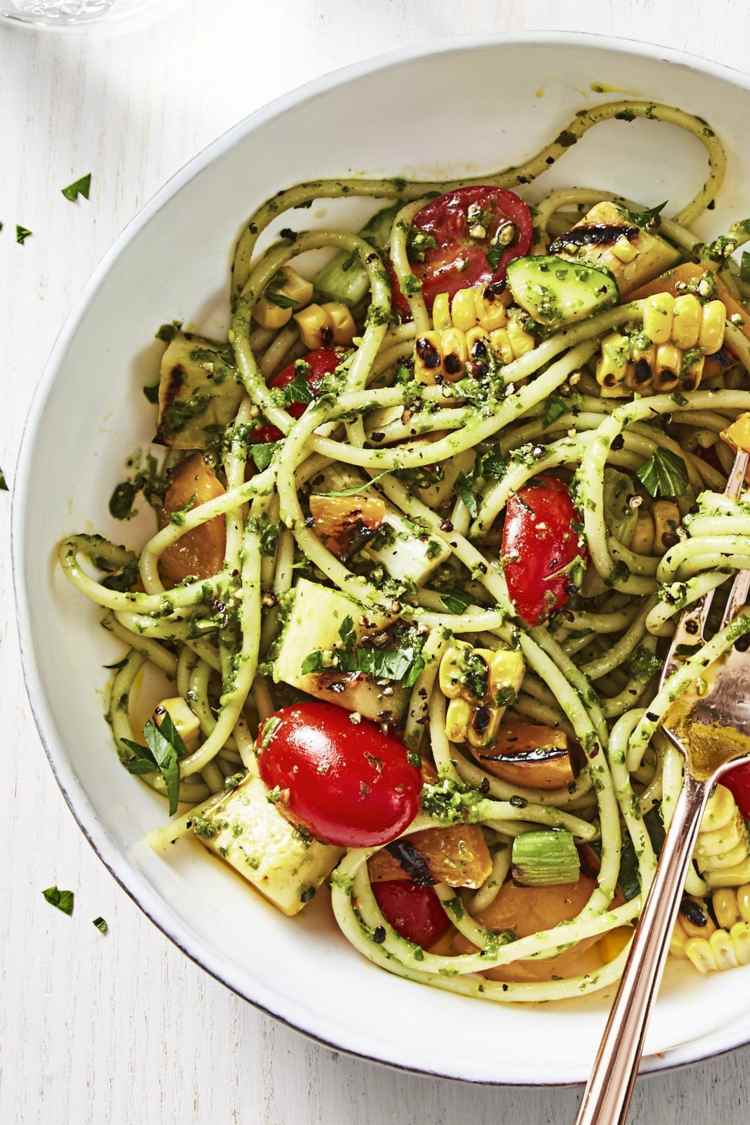 Pesto personal faceți rețete sănătoase pentru slăbit cina paste cu conținut scăzut de calorii