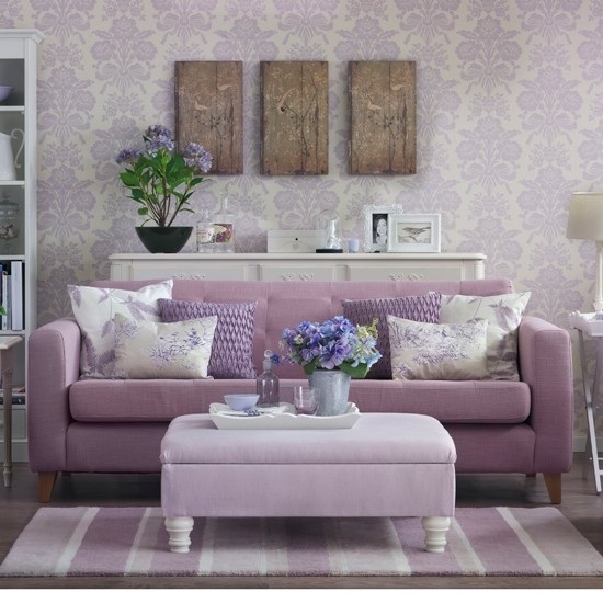 culori pastelate pentru canapea modernă de living violet
