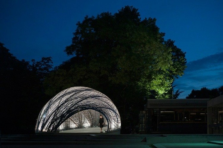 pavilion carbon noapte iluminare plastic proiect proiect