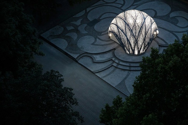 pavilion carbon research square design cupola fatada