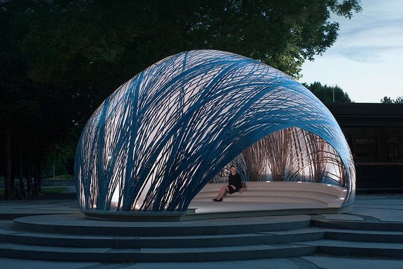 carbon dome pavilion idea stuttgart student project