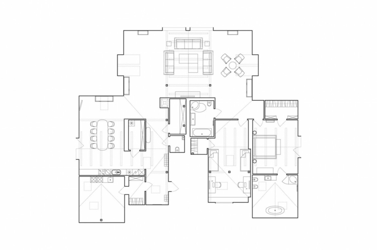 Proiectare penthouse în plan penthouse design floor plan room ultimul etaj apartament
