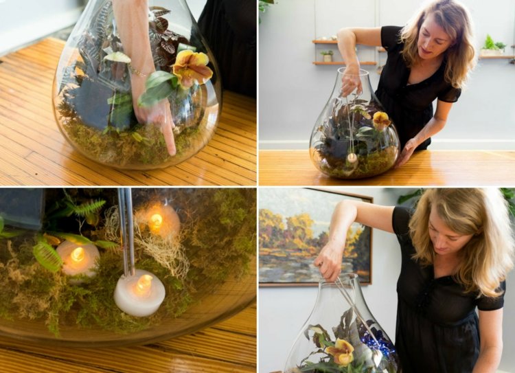 plante halloween terariu condus lumânări lumini de zână cleste baterie