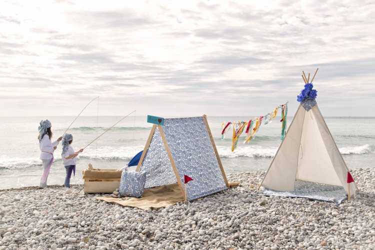 Picnic în cortul grădinii pentru o adevărată sărbătoare lângă mare Picnic în cortul din grădină - petrecere cu tematică mare-pietriș-copii