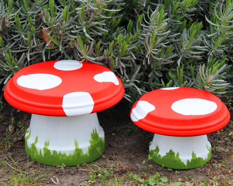 ciuperci tinere ghivece de lut instructiuni de pictura idei