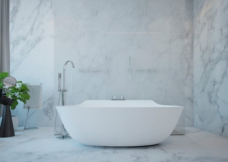 cadă de sine stătătoare în luxoasa baie din marmură idei de design interior-baie-gri-marmură-alb-cadă-duș-sticlă-de-perete