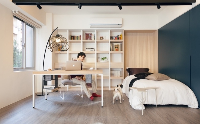 Soluție de amenajare a barei de lumină pentru birou la domiciliu Proiectare birou la domiciliu Soluție de mobilier pentru paturi ușoare Design popular