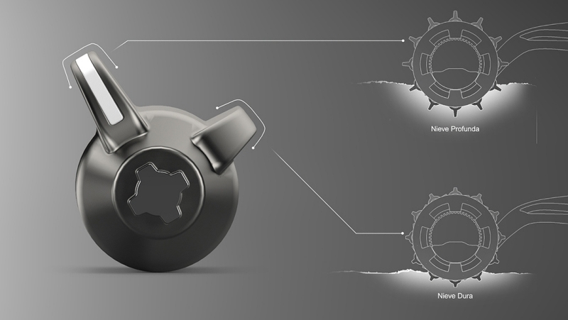 design extraordinar al roților pentru gheață și zăpadă adâncă Poștă tehnologică pentru roți cu detaliu pentru snowmobile RDSV