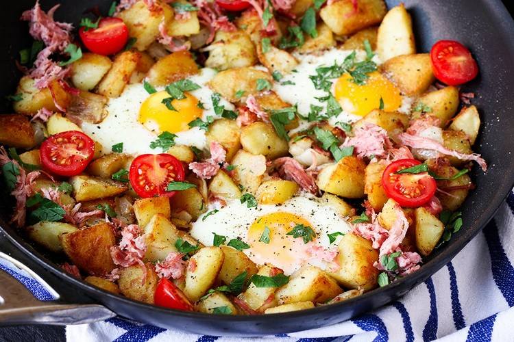 Resturi de cartofi rețetă de gătit ouă de mic dejun fermier