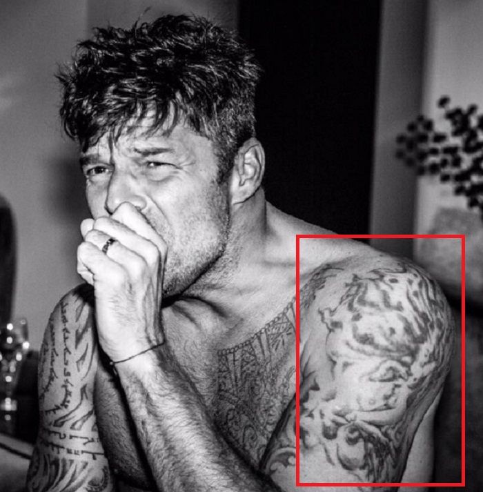 Ricky Martin-Naked Woman-Tattoo