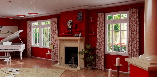 idei de design interior roșu în design retro Wohnzummer idei de amenajare pentru roșu în designul retro Wohnzummer