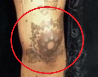 Rubino kairio kelio tatuiruotė