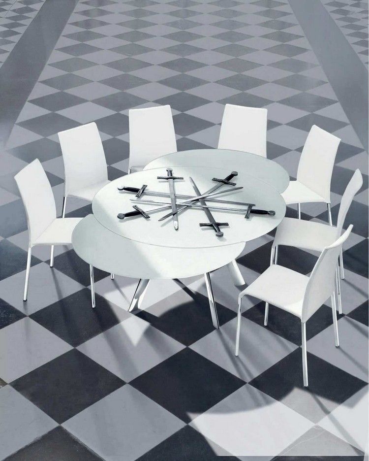 mese rotunde de luat masa-scaune moderne-extensibile-din-sticlă-9-persoane