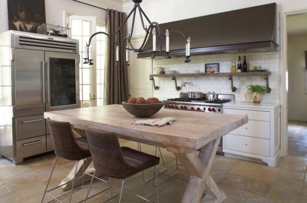 Masa rustica candelabru din lemn forjat din lemn forjat