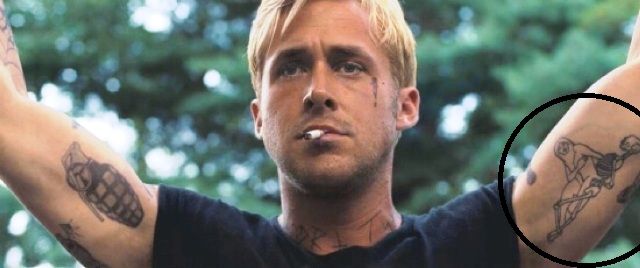Tatuaggio di Ryan Gosling Ghostly Lady