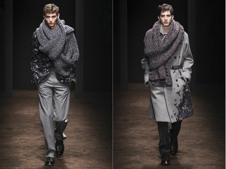 Moda bărbătească de la Salvatore Ferragamo - eșarfe XXL Eșarfe și paltoane manieră-modă-toamnă-iarnă-xxl-tricot-Salvatore-Ferragamo