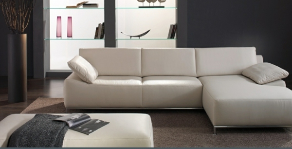 canapea de colț modernă Poslter design culoare albă scaun modern de design canapea de colț Poslter