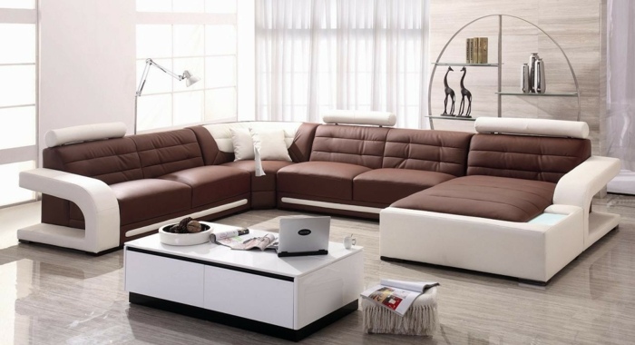 Living de design cu canapea extensibilă