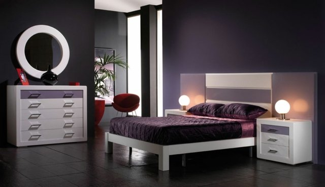 Design vopsea de perete modern dormitor violet idei de design vopsea de perete modernă mov