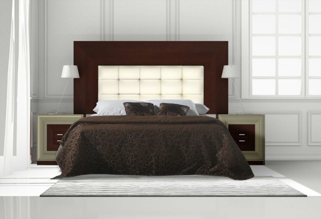 Dormitor pat modern design pat din piele noptiera de pat moderna design piele noptiere