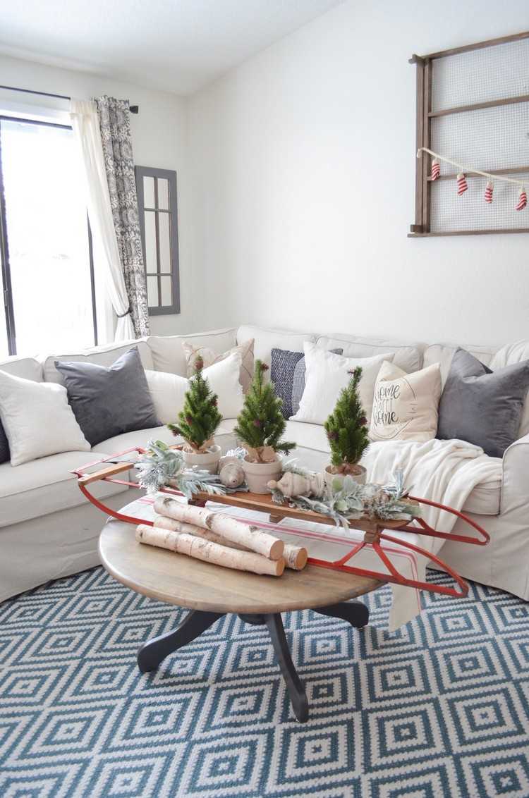 living deco sanie de craciun mini brazi