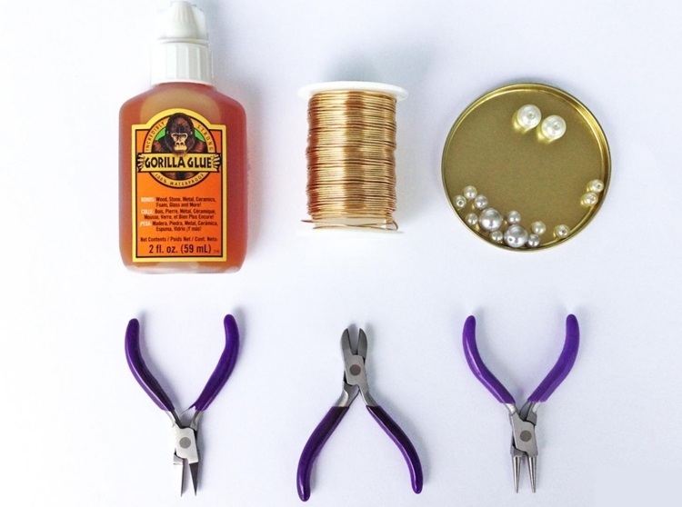 Bijuterii DIY din sârmă de aluminiu și perle artificiale Realizați-vă bijuteriile singuri cu sârmă-materiale-instrumente