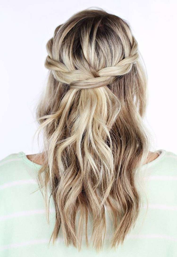 coafuri de seară-lungime medie-păr-jumătate-deschise