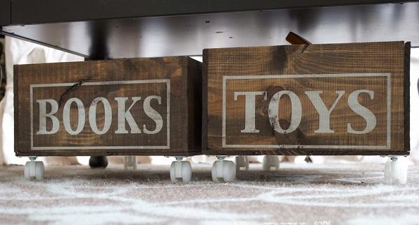 idei de depozitare cutii din lemn rola etichete