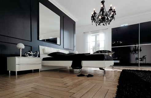 Iluminat pentru dormitoare - candelabru negru Iluminat pentru dormitoare cu candelabru negru