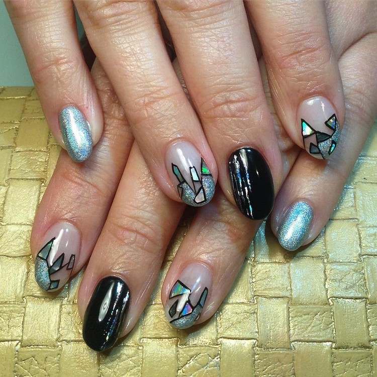 frumos design de unghii cu sticlă și unghii cromate frumoase-modele-de-unghii-idei-oje-oje-tendinte-combina