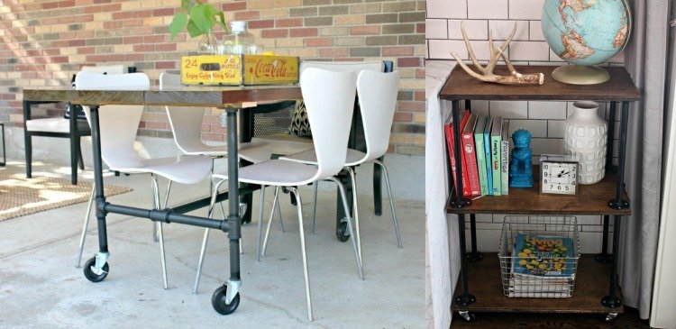 puteți crea și alte mobilier tubular în același mod birou-construiește-propriile-idei-instrucțiuni-masă-noptieră-role-panouri din lemn