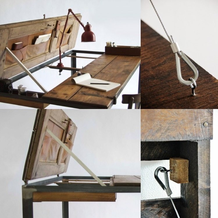 Birou de lemn pliant în stil industrial vintage birou-construiți-vă-idei-masă-de-lucru-pliabil-din-lemn-rustic-cârlige-de-buzunar